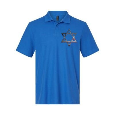 Star Of David Jews Jewish Gifts Usa American Flag Softstyle Adult Sport Polo