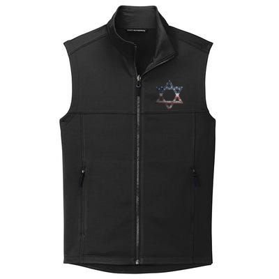 Star Of David Jews Jewish Gifts Usa American Flag Collective Smooth Fleece Vest