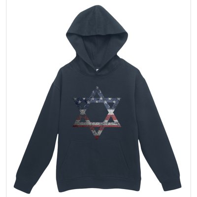 Star Of David Jews Jewish Gifts Usa American Flag Urban Pullover Hoodie