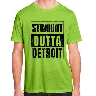 Straight Outta Detroit Michigan Great Gift Adult ChromaSoft Performance T-Shirt