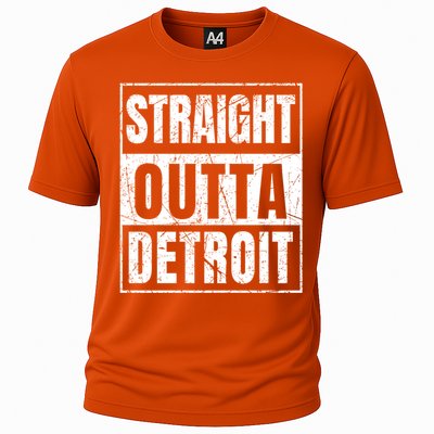 Straight Outta Detroit Michigan Great Gift Cooling Performance Crew T-Shirt