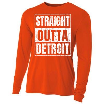 Straight Outta Detroit Michigan Great Gift Cooling Performance Long Sleeve Crew