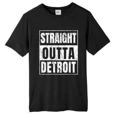 Straight Outta Detroit Michigan Great Gift Tall Fusion ChromaSoft Performance T-Shirt