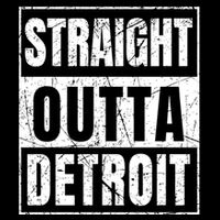 Straight Outta Detroit Michigan Great Gift Flat Bill Trucker Hat