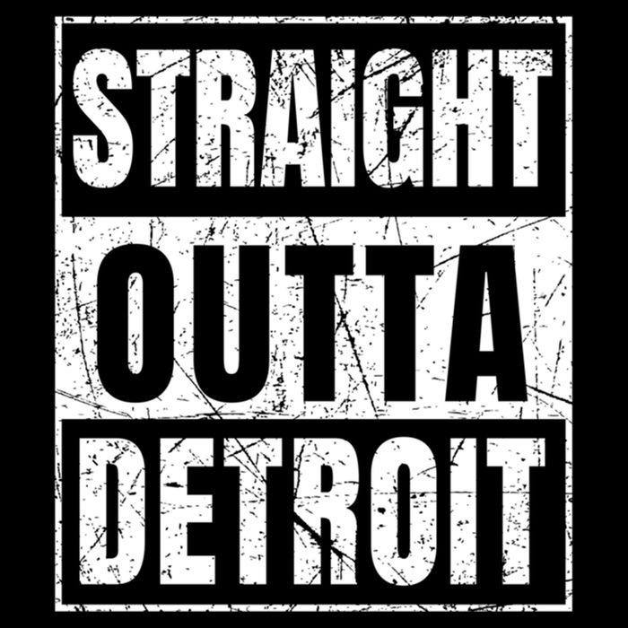 Straight Outta Detroit Michigan Great Gift Flat Bill Trucker Hat