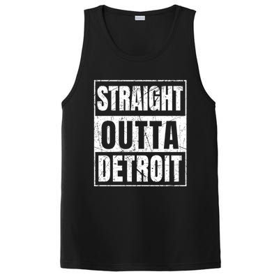 Straight Outta Detroit Michigan Great Gift PosiCharge Competitor Tank