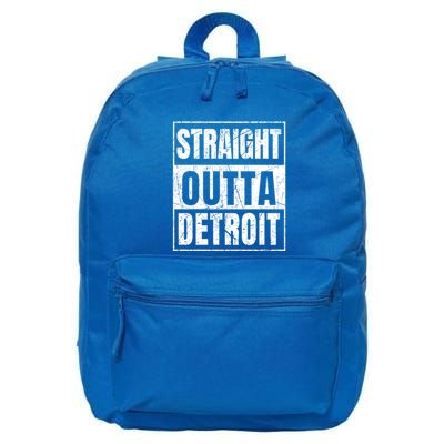 Straight Outta Detroit Michigan Great Gift 16 in Basic Backpack