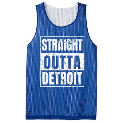 Straight Outta Detroit Michigan Great Gift Mesh Reversible Basketball Jersey Tank