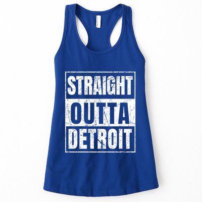 Straight Outta Detroit Michigan Great Gift Womens Tank Top