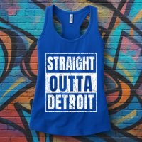 Straight Outta Detroit Michigan Great Gift Womens Tank Top