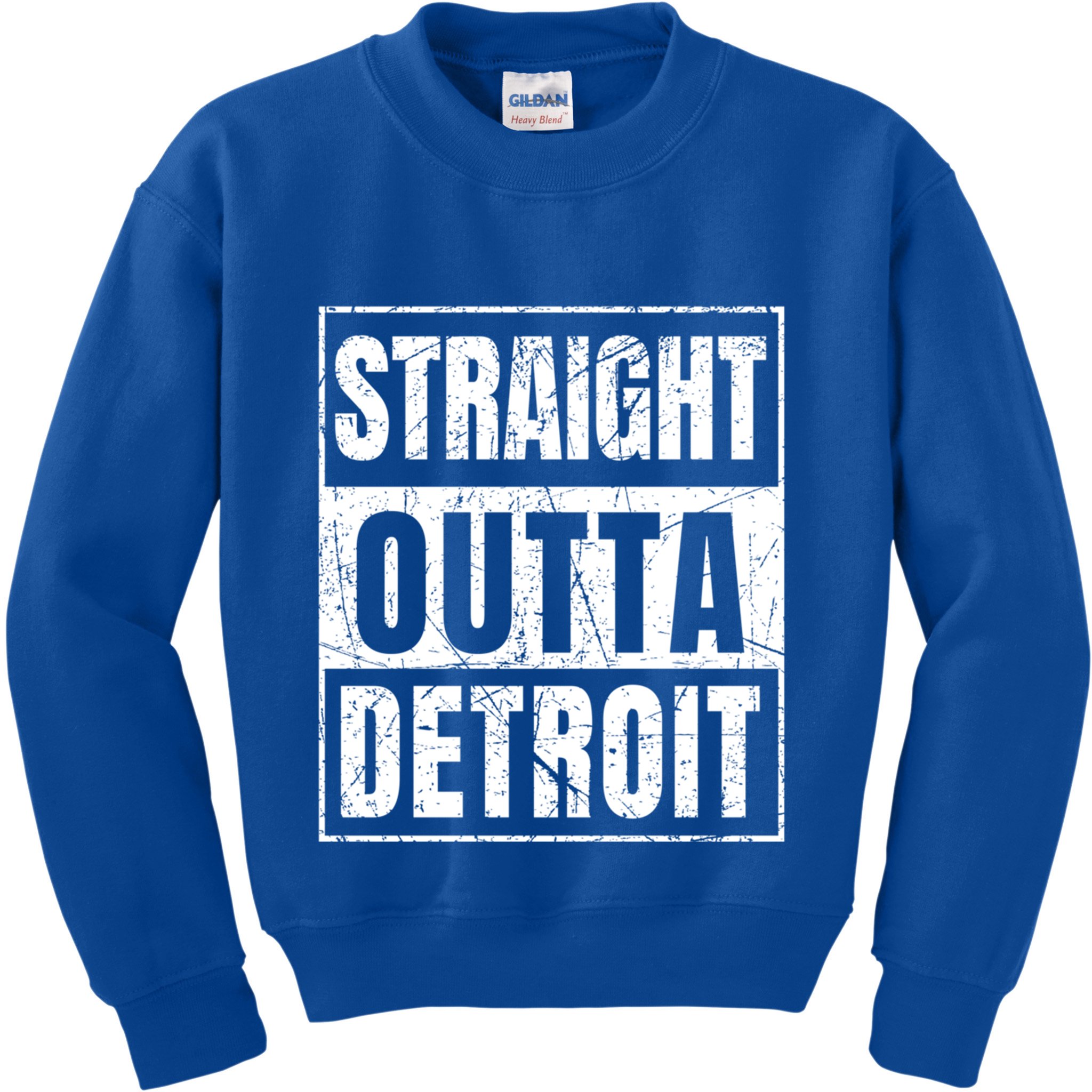 Straight Outta Detroit Michigan Great Gift Kids Sweatshirt