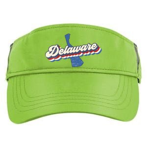 State Of Delaware Retro Logo Adult Drive Performance Visor