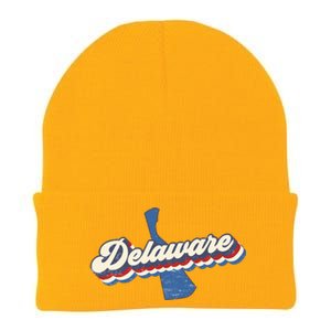 State Of Delaware Retro Logo Knit Cap Winter Beanie