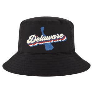 State Of Delaware Retro Logo Cool Comfort Performance Bucket Hat