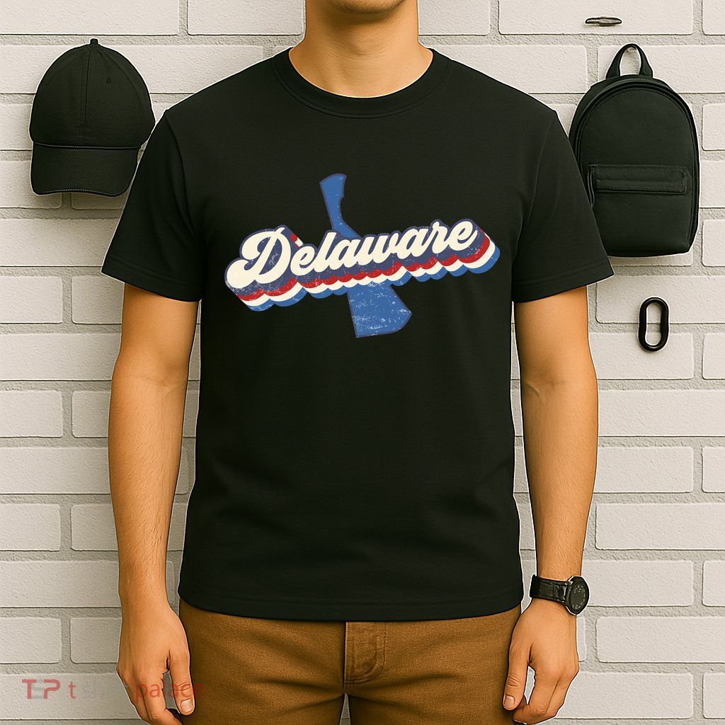 State Of Delaware Retro Logo T-Shirt