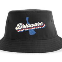 State Of Delaware Retro Logo Sustainable Bucket Hat
