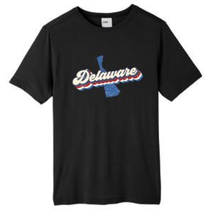 State Of Delaware Retro Logo Tall Fusion ChromaSoft Performance T-Shirt