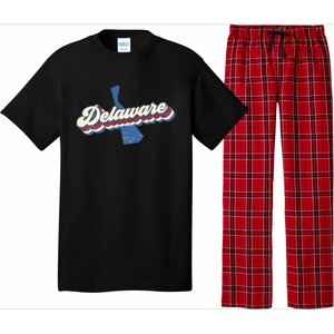 State Of Delaware Retro Logo Pajama Set