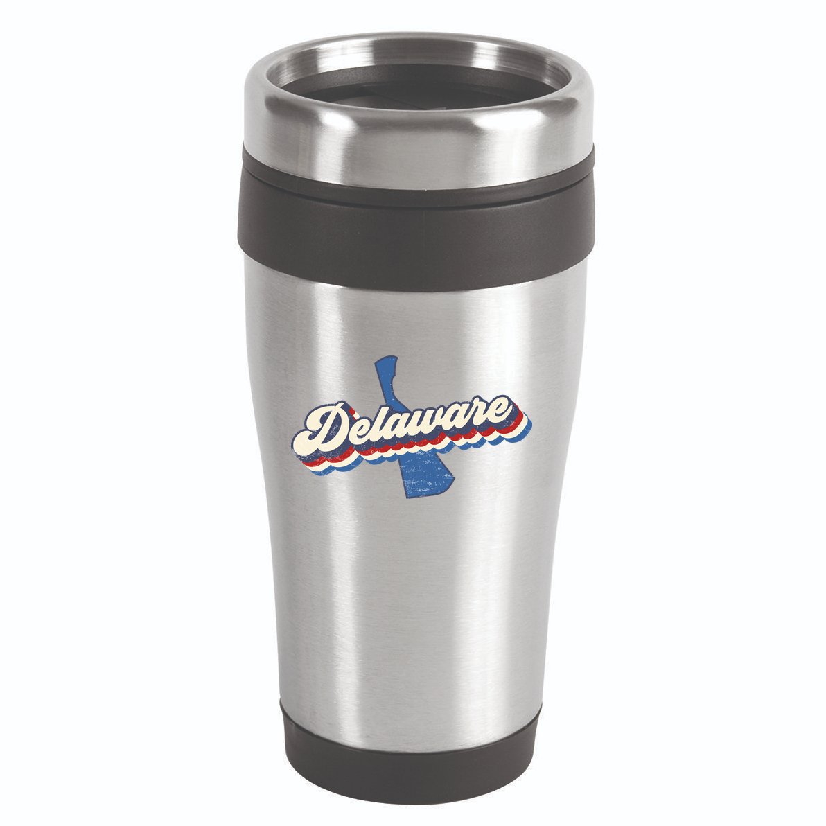 State Of Delaware Retro Logo 16oz Travel Tumbler