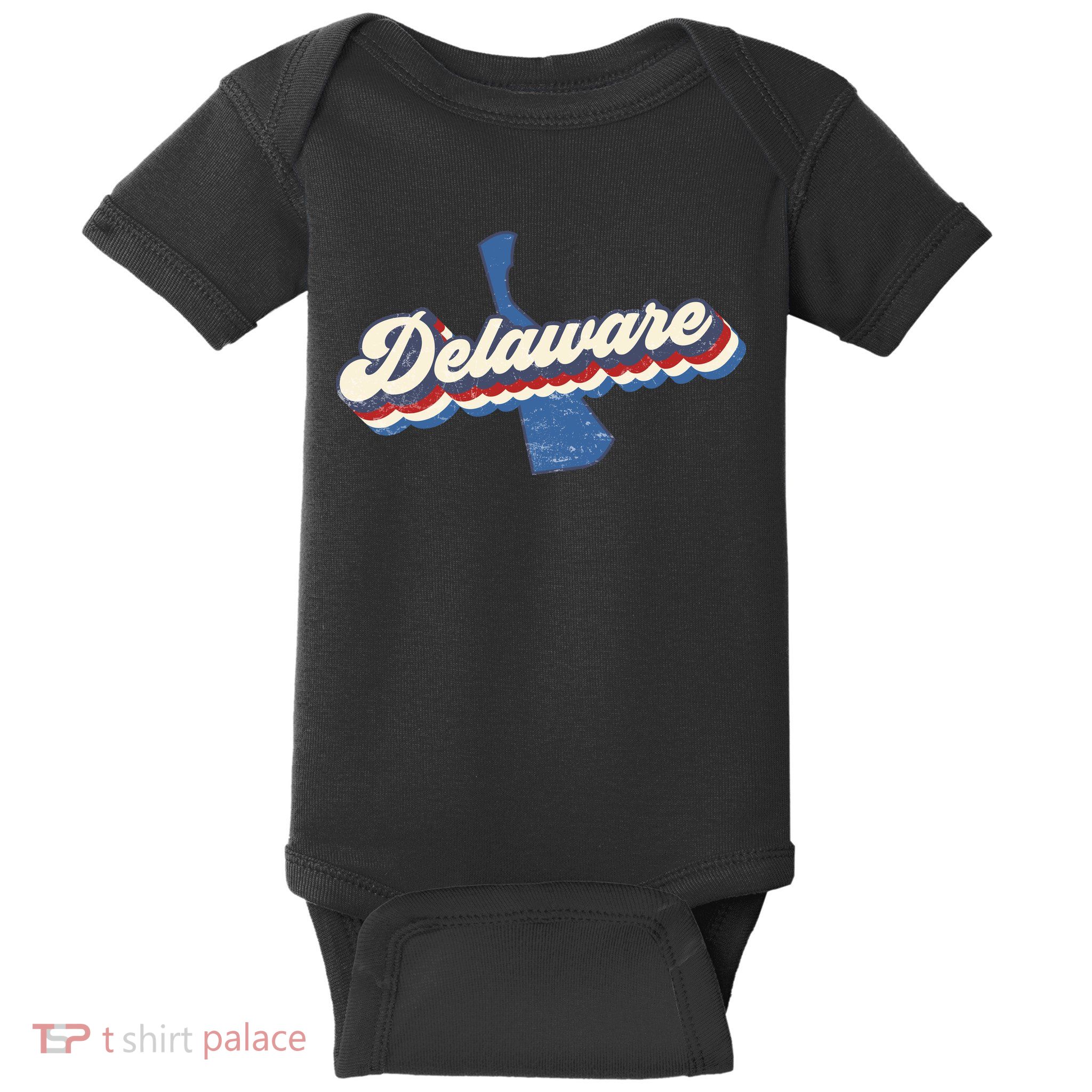 State Of Delaware Retro Logo Baby Bodysuit