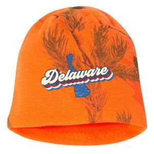 State Of Delaware Retro Logo Kati - Camo Knit Beanie