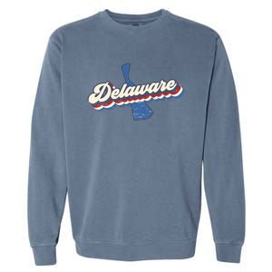 State Of Delaware Retro Logo Garment-Dyed Sweatshirt