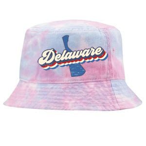 State Of Delaware Retro Logo Tie-Dyed Bucket Hat