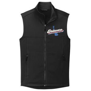 State Of Delaware Retro Logo Collective Smooth Fleece Vest