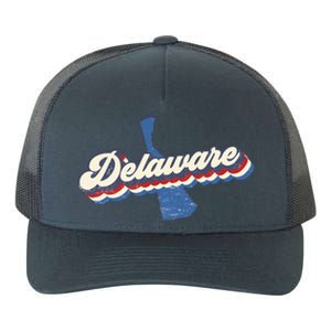 State Of Delaware Retro Logo Yupoong Adult 5-Panel Trucker Hat