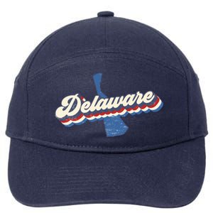 State Of Delaware Retro Logo 7-Panel Snapback Hat