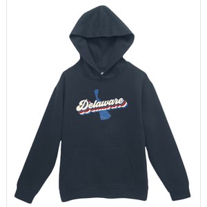 State Of Delaware Retro Logo Urban Pullover Hoodie