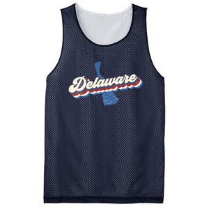 State Of Delaware Retro Logo Mesh Reversible Basketball Jersey Tank