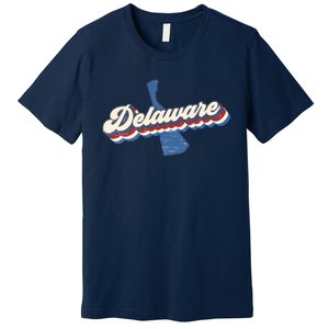 State Of Delaware Retro Logo Premium T-Shirt