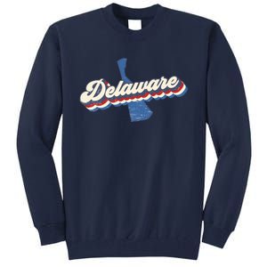 State Of Delaware Retro Logo Tall Sweatshirt