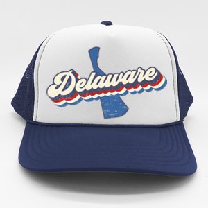 State Of Delaware Retro Logo Trucker Hat