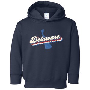 State Of Delaware Retro Logo Toddler Hoodie