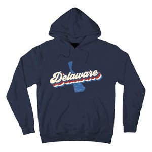 State Of Delaware Retro Logo Tall Hoodie