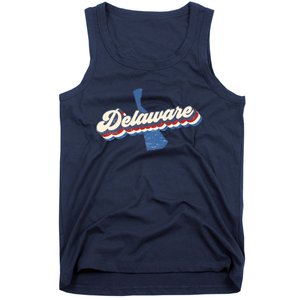 State Of Delaware Retro Logo Tank Top