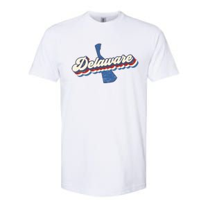 State Of Delaware Retro Logo Softstyle CVC T-Shirt