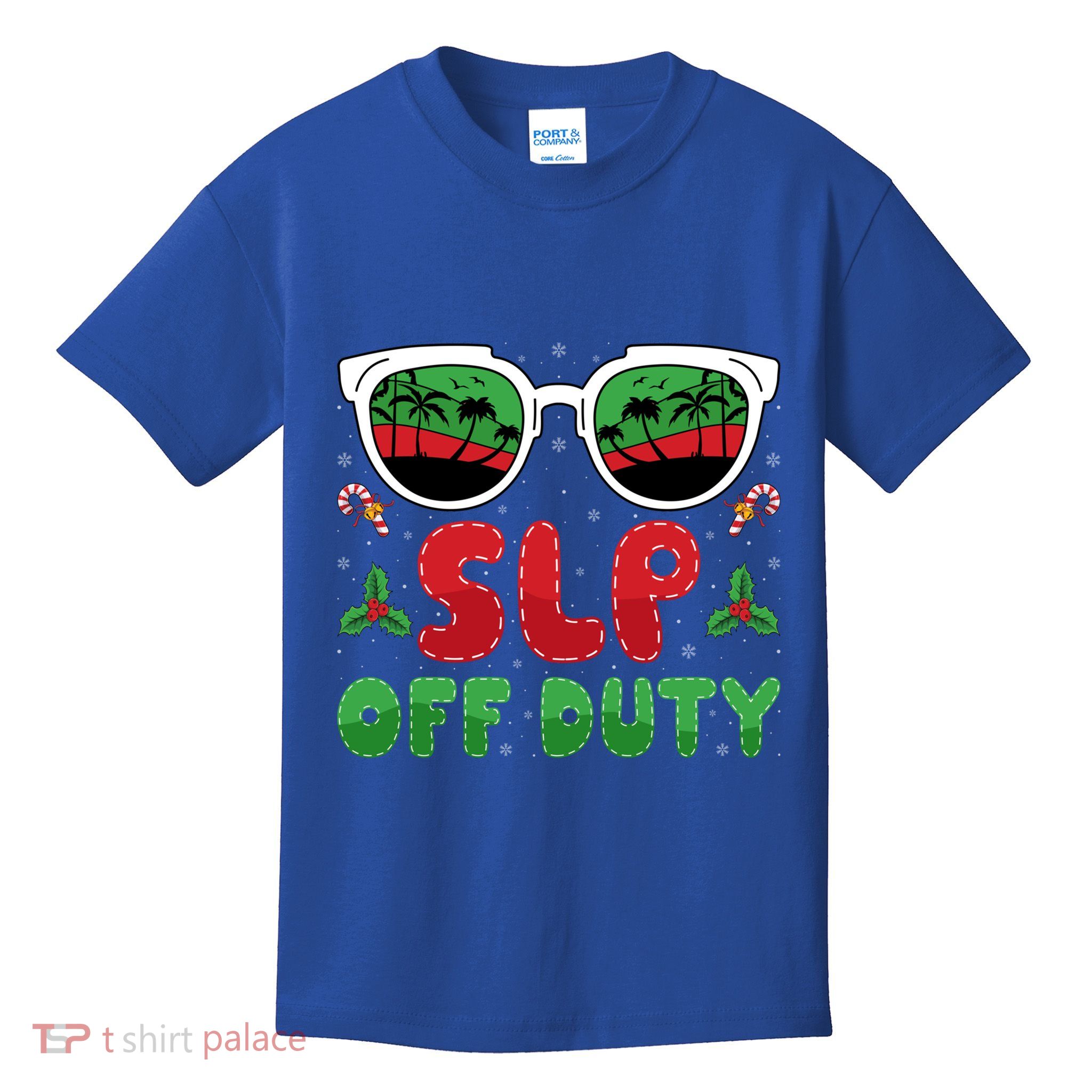 Slp Off Duty Funny Vacation Slp Speech Therapy Christmas Gift Kids T-Shirt