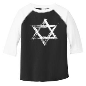 Star Of David Pride Israel Jewish Israeli Flag Brush Stroke Toddler Fine Jersey T-Shirt