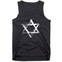 Star Of David Pride Israel Jewish Israeli Flag Brush Stroke Tank Top