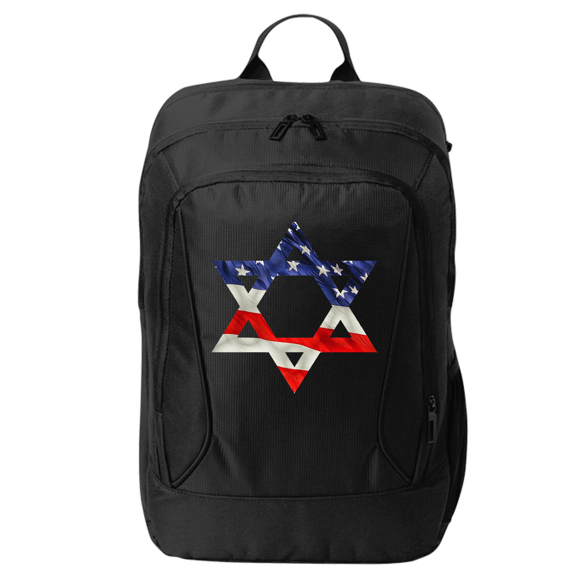 Star Of David American Flag Pro Israel Usa Israeli Jewish City Backpack