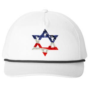 Star Of David American Flag Pro Israel Usa Israeli Jewish Snapback Five-Panel Rope Hat