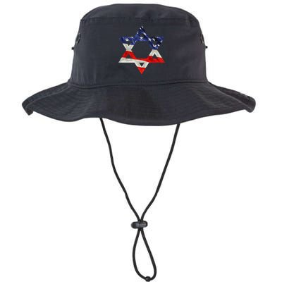 Star Of David American Flag Pro Israel Usa Israeli Jewish Legacy Cool Fit Booney Bucket Hat