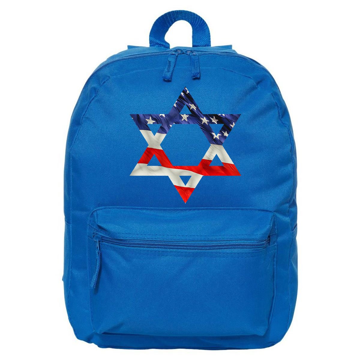 Star Of David American Flag Pro Israel Usa Israeli Jewish 16 in Basic Backpack