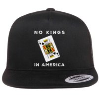 Save Our Democracy No Kings In America Statement Flat Bill Trucker Hat