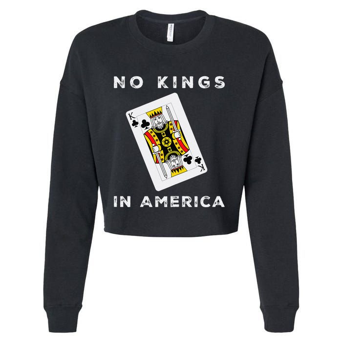 Save Our Democracy No Kings In America Statement Cropped Pullover Crew