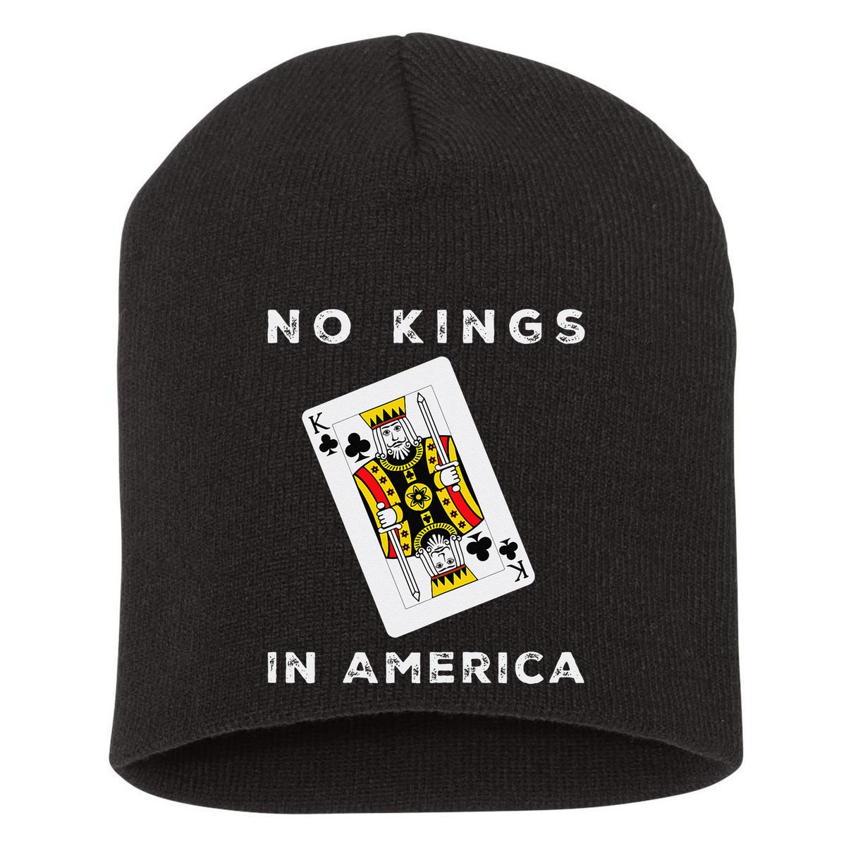 Save Our Democracy No Kings In America Statement Short Acrylic Beanie