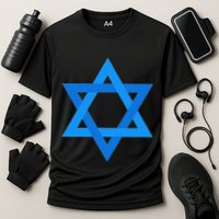 Star Of David Israel Flag Jewish Symbol Cooling Performance Crew T-Shirt
